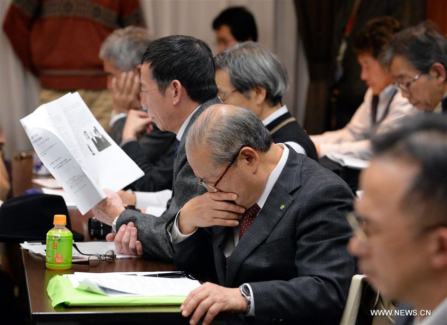 A loal citizen community of Tokyo held a testimony meeting of Nanjing Massacre, inviting Chen Deshou, a survivor in the massacre, to tell his sad stories in the massacre. 