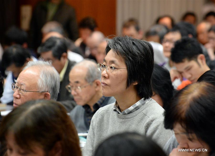 A loal citizen community of Tokyo held a testimony meeting of Nanjing Massacre, inviting Chen Deshou, a survivor in the massacre, to tell his sad stories in the massacre. 