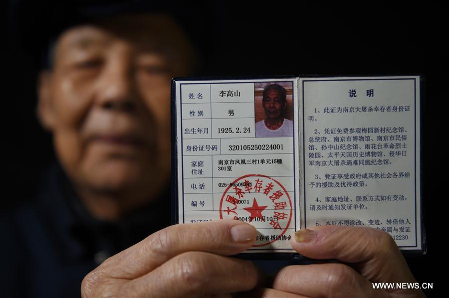 CHINA-NANJING-MASSACRE-SURVIVORS (CN)