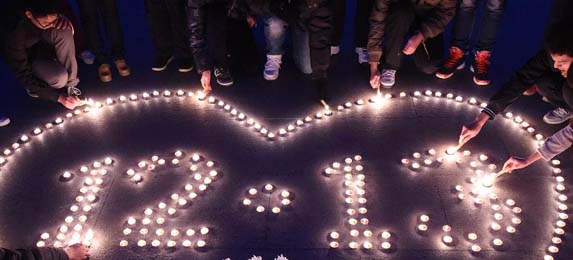 Nanjing: Gedenken der Opfer des Nanjing-Massakers mit Kerzenlicht