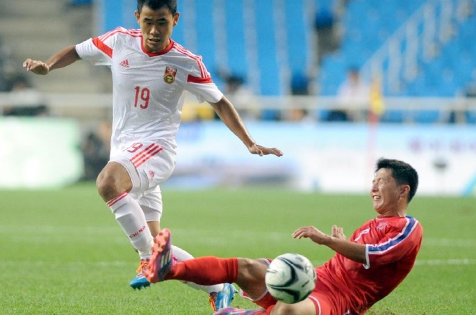 중국 남자 축구팀, 아시안게임서 조선팀에 패배